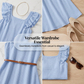👗🌸 Rufflad ärm sommarklänning med ryggrosett