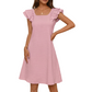 👗🌸 Rufflad ärm sommarklänning med ryggrosett
