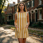 👗🌸 Chic retro-randig ärmlös miniklänning
