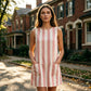 👗🌸 Chic retro-randig ärmlös miniklänning