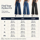 👖Jeans med hög midja och vida ben för damer – smickrande vintage-passform i denim ✨