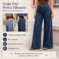 👖Jeans med hög midja och vida ben för damer – smickrande vintage-passform i denim ✨