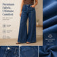 👖Jeans med hög midja och vida ben för damer – smickrande vintage-passform i denim ✨