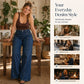 👖Jeans med hög midja och vida ben för damer – smickrande vintage-passform i denim ✨