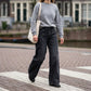 👖Jeans med hög midja och vida ben för damer – smickrande vintage-passform i denim ✨