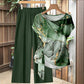 🌿 Mönstrat loungeset med vida ben