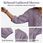 👚🌸 Broderad V-ringad topp med 3/4-ärmar