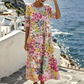 🌸👗 Blommig lös sommarklänning med fickor