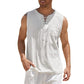 Ärmlös, snörbar tanktop i casualstil för män