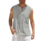 Ärmlös, snörbar tanktop i casualstil för män