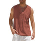 Ärmlös, snörbar tanktop i casualstil för män