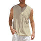 Ärmlös, snörbar tanktop i casualstil för män