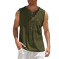 Ärmlös, snörbar tanktop i casualstil för män