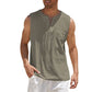 Ärmlös, snörbar tanktop i casualstil för män