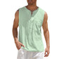 Ärmlös, snörbar tanktop i casualstil för män