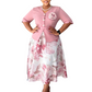 👗🌸 Elegant halvärmsklänning med blombrosch