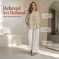 👚👖 Avslappnad topp & vida ben-set