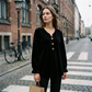 👚🌿 V-ringad topp med knappar