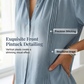 👚🌸 Elegant casual topp med mandarin-krage och prickveck