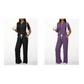 👚👖 Elegant ribbad set med knappdetalj och vid ben