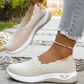 👟🌿 Kvinnliga flyknit-skor med skjut-på design
