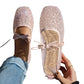 🌸 Eleganta platta mesh-skor med rosett och blommotiv