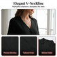 👗✨ Elegant knapp-front midiklänning med V-hals
