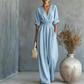 ✨ Elegant vida ben jumpsuit med V-hals för kvinnor