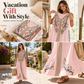 👗🌸 Kvinnlig maxiklänning i boho-stil med flödande silhuett