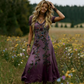 👗🌸 Mångsidig sommarklänning med V-ringning och blommönster