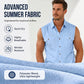 👕☀️ Ärmlös knappskjorta för män i andningsbar kvalitet