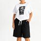 👕🌸 Bekvämt fritidsset med grafisk T-shirt och shorts