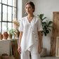 ✨ Kvinnlig asymmetrisk topp och vida ben-set i modern stil