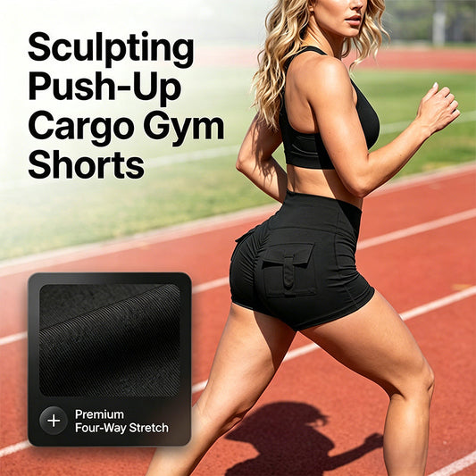 🍑🔥 Kvinnliga högmidjade sculpting shorts med lyftande rumpdetalj