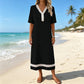 👗🌸 Elegant sommarklänning med V-ringning och spets