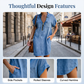 👗✨ Mångsidig denimklänning med snygg frontdragkedja
