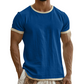 👕🔥 Mångsidig herr-T-shirt med kontrastdetaljer för vardag