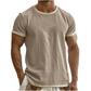 👕🔥 Mångsidig herr-T-shirt med kontrastdetaljer för vardag
