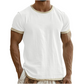 👕🔥 Mångsidig herr-T-shirt med kontrastdetaljer för vardag