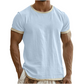 👕🔥 Mångsidig herr-T-shirt med kontrastdetaljer för vardag