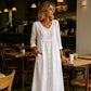 👗🌿 Luftig linneklänning med knäppning och fickor