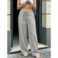 👖🌿 Avslappnade raka byxor med hög midja och fickor