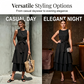👗✨ Elegant maxiklänning med knytbälte och lagerkjol