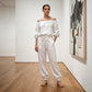 Elegant jumpsuit för damer med axelbar design – bekväm, stilfull och lätt att bära