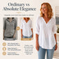 👚✨ Avslappnad blus med V-ringning och mjuk passform