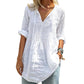 👚✨ Avslappnad blus med V-ringning och mjuk passform