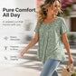 Women's Round Neck Short-Sleeved Floral Top