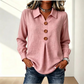 Bästsäljare🔥 👚 Elegant slagkragetopp med knappar – tidlös och stilren för kontor och vardag