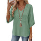 Women's V-Neck Casual Embroidered Top