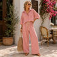 rend just nu⭐ 🎀 Elegant randig ensemble i mjukt tyg – perfekt för resor, dejter och lediga dagar